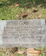 Graf van de Amerikaanse soldaat BARLOW Harold, die tijdens de Tweede Wereldoorlog in Normandië heeft gevochten.