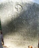 Grave of US soldier Charles BLANK, who fought in Normandy during the Second World War.