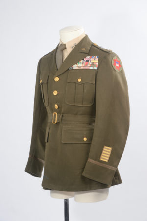 Vareuse et drapeau US du Major-Général Collins