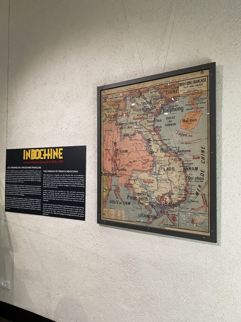 Plan de la Guerre d'Indochine pour l'exposition temporaire sur la guerre d'Indochine.
