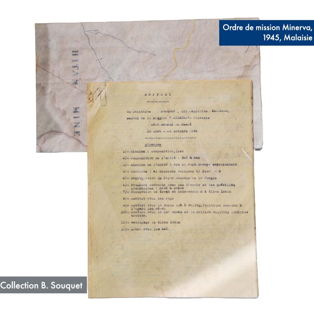 Ordre de mission Minerva, Malaisie, 1945.